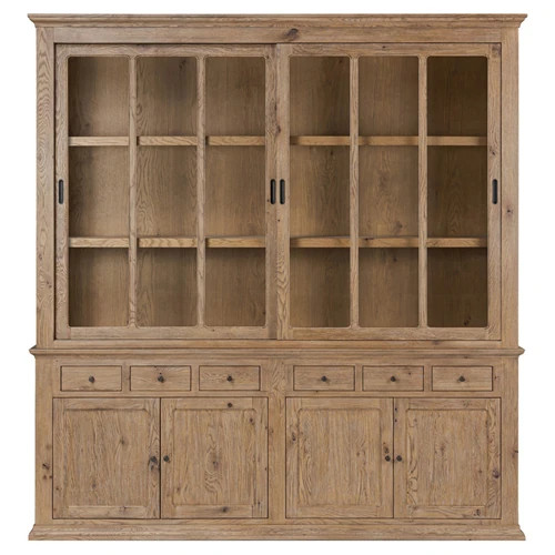 Harding Weathered Oak Cabinet | Kathy Kuo Home
