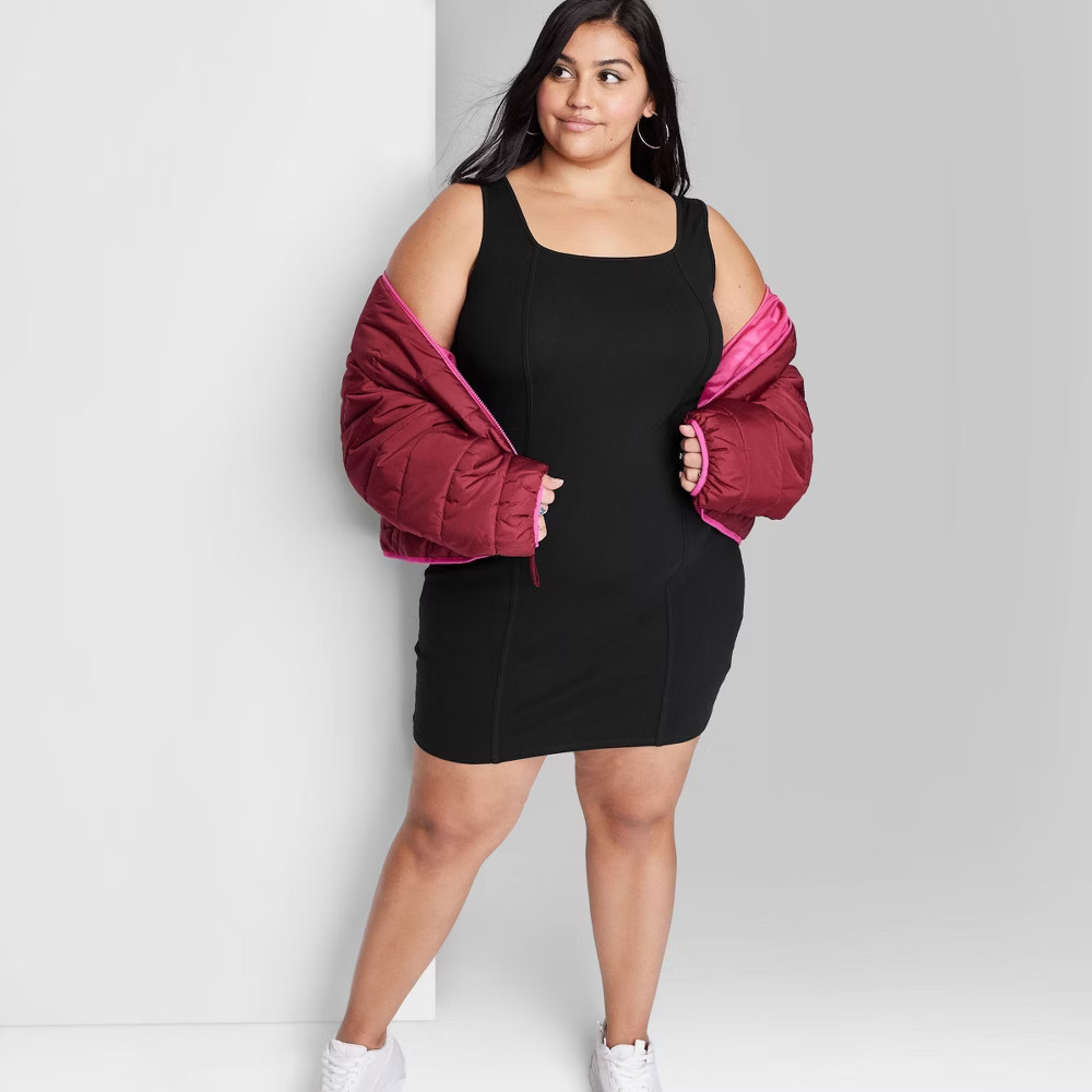 Women's Sleeveless Seamed Bodycon Dress - Wild Fable™ Black 4X | Target
