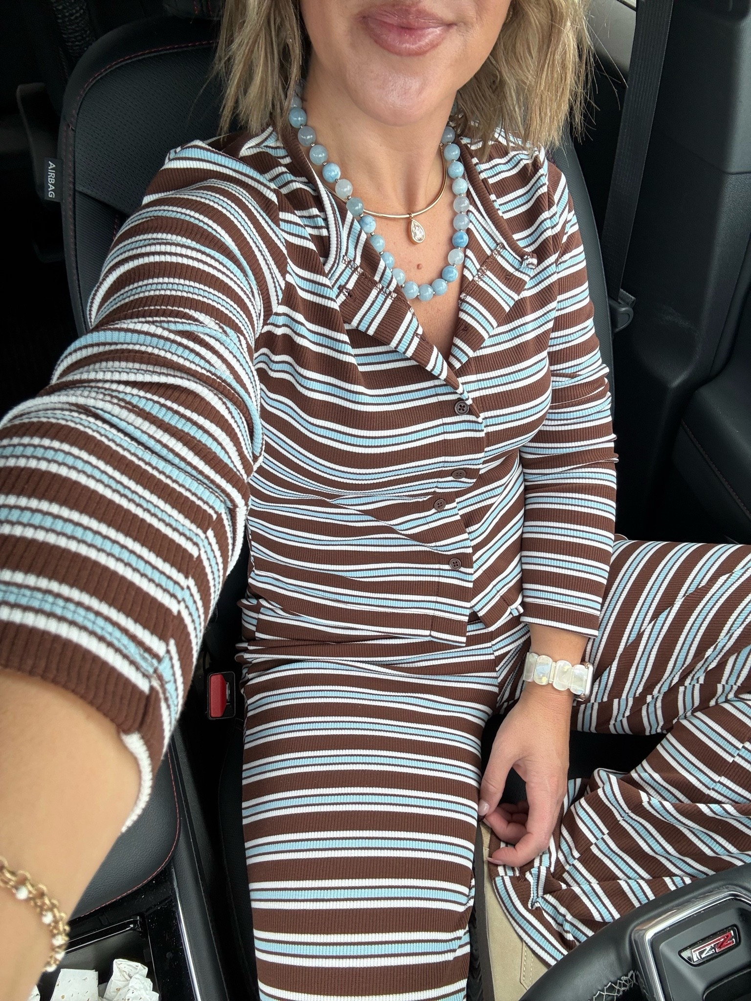 The cutest matching stripe set you didn’t know you needed!
I loveee this set, paired it with my favorite fall shoes and some of my favorite necklaces!
#matchingset #stripedset #loungeset #target #targetfashion #targetstyle #falloutfit #outfitidea #casualoutfit

#LTKootd #LTKSeasonal #LTKOver40