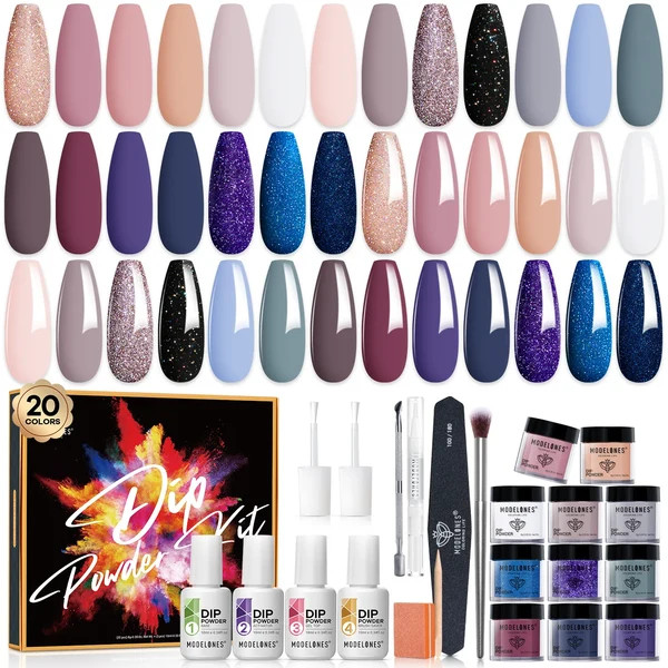 Hot Stuff - 32Pcs 20Colors Dipping Powder All-In-One Kit【US ONLY】 | Modelones.com