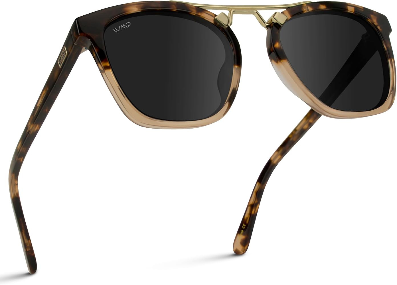 WearMe Pro Polarized Vintage Large Square Womens Sunglasses with Metal Double-Bar Bridge | Amazon (US)