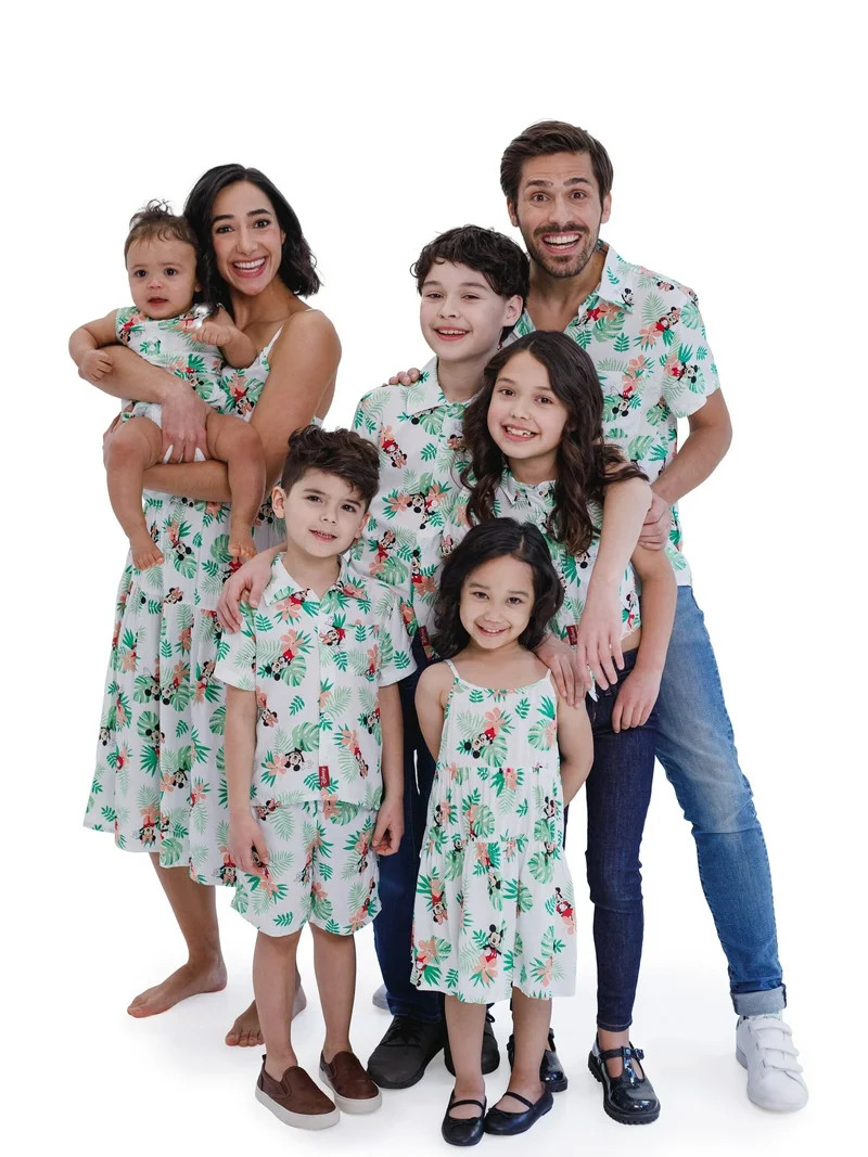 Disney Mickey Mouse Minnie Mouse Womens Matching Family Hawaiian Button Down Shirt Mom Shirt Smal... | Walmart (US)