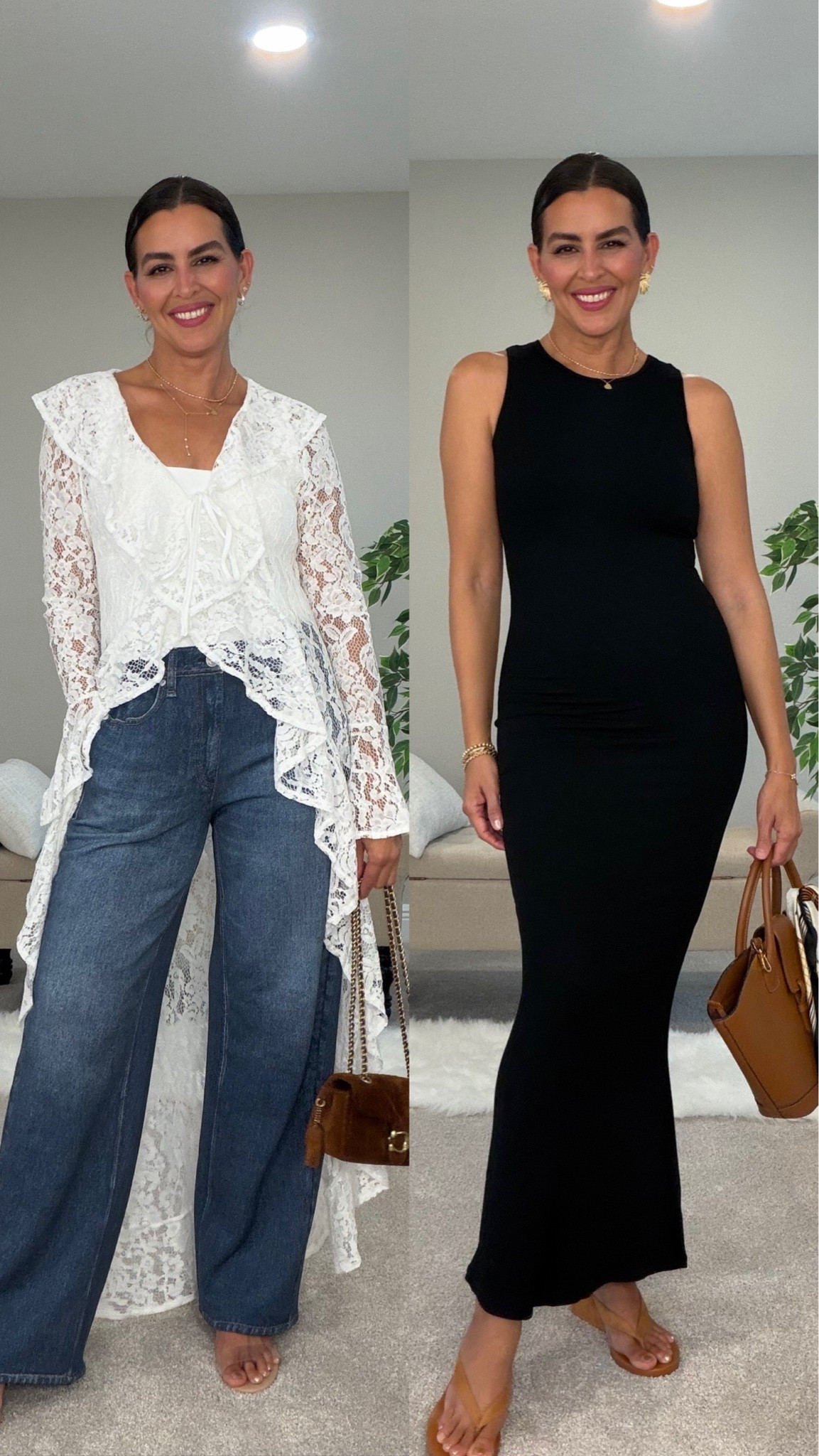 These are sweat pants that look like jeans! Size small in pants, tank top  and dress. Size M in long top. Dress has built in shapewear! @PARIS/64 @Ana Luisa @rag&bone@POPILUSH LLC

#LTKgrwm #LTKU #LTKSeasonal