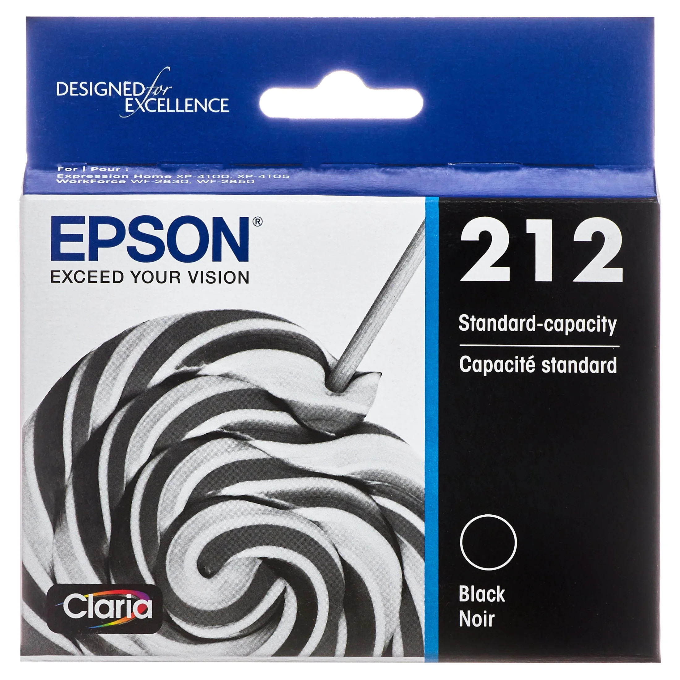 EPSON 212 Claria Ink Standard Capacity Black Cartridge (T212120-S) Works with WorkForce WF-2830, ... | Walmart (US)