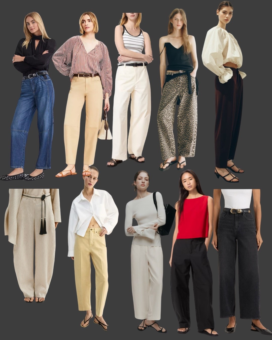 Barrel jeans for spring