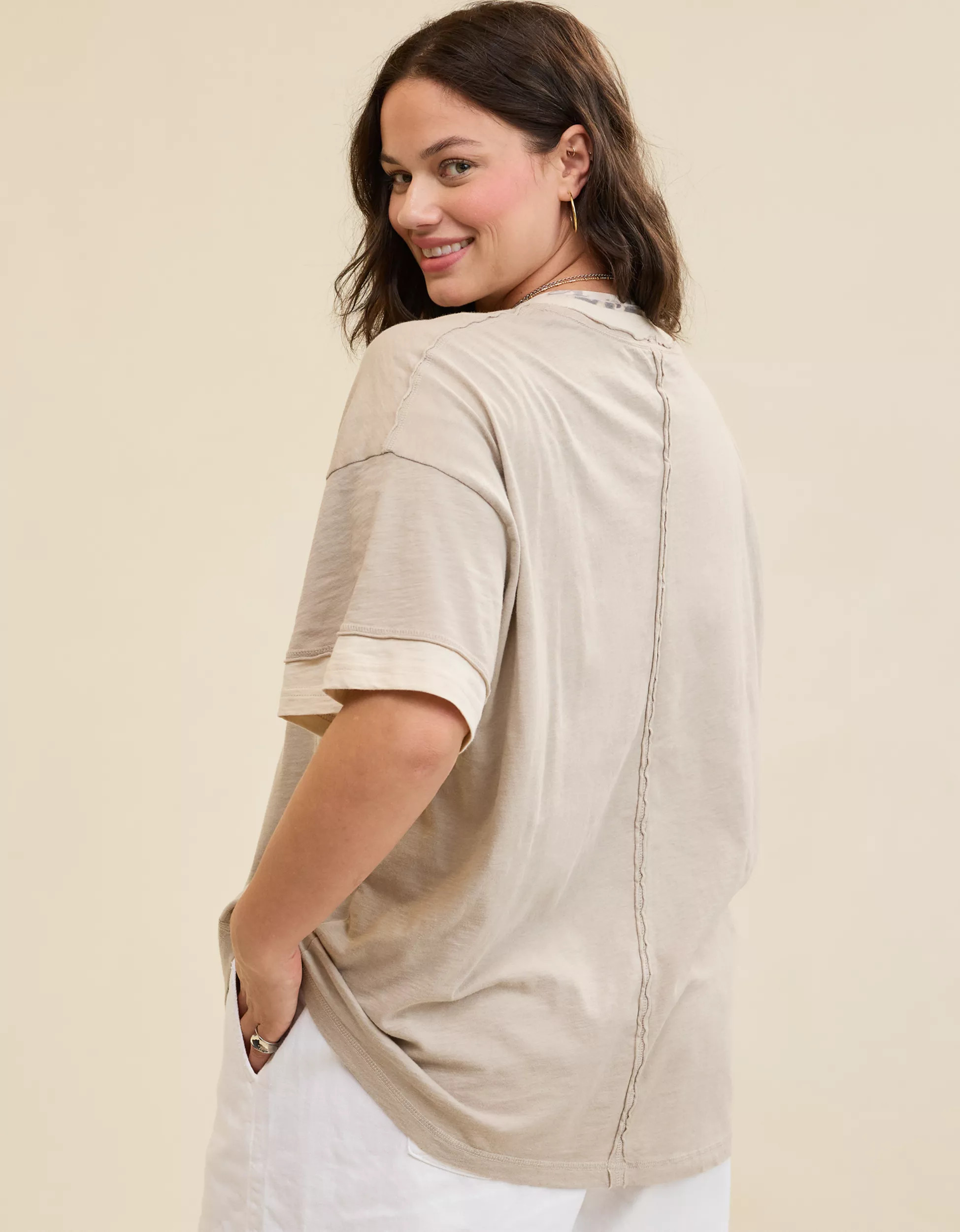 Aerie Crew Oversized Boyfriend T-Shirt | Aerie