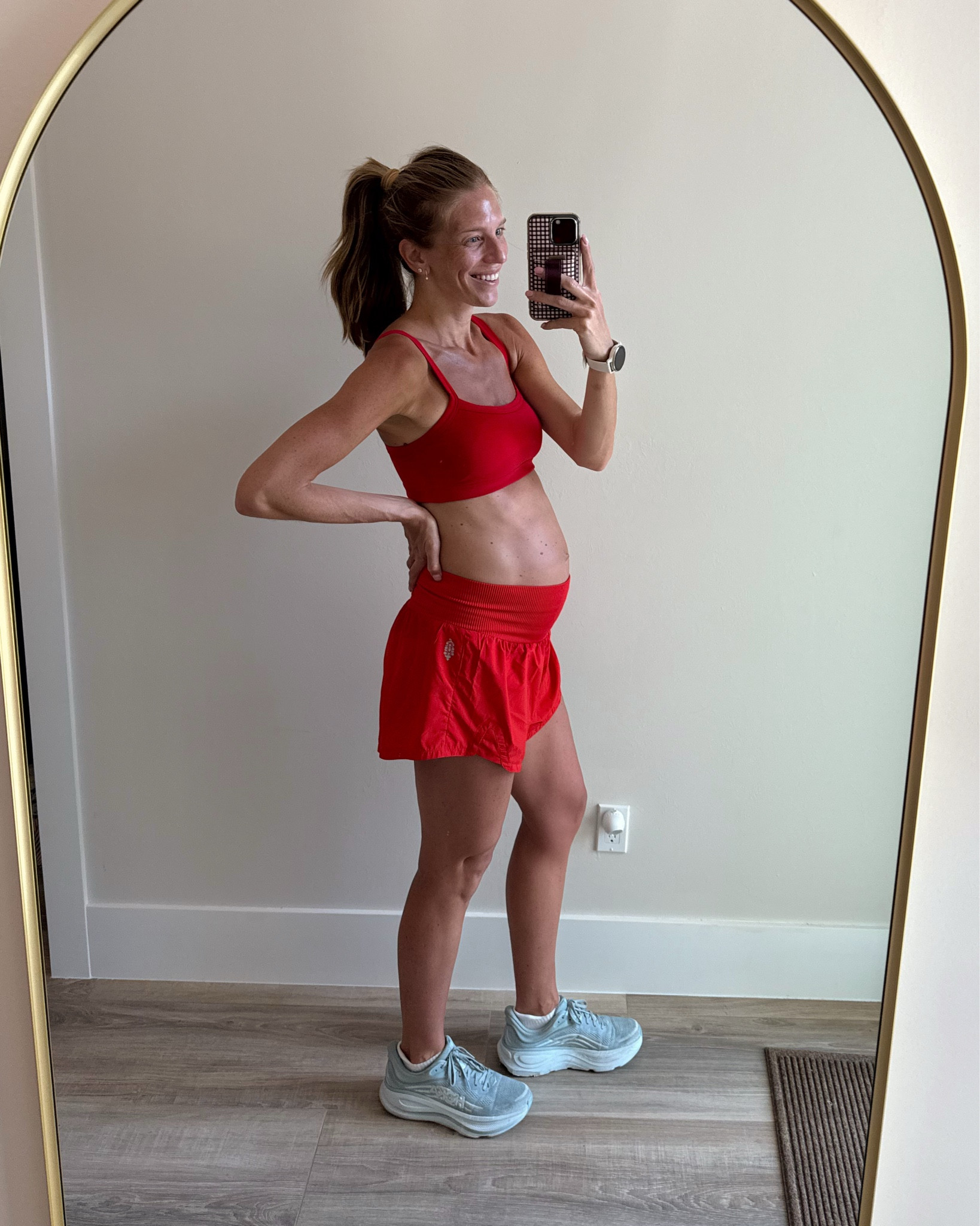 Running outfit today 
Top is @abercrombie and old but linked similar from Abercrombie!

Shorts are bump friendly! So stretchy that i don’t need to size up because there is so much stretch 

FP movement, Hoka, YPB 

#LTKBump #LTKfitnessgoals #LTKActive