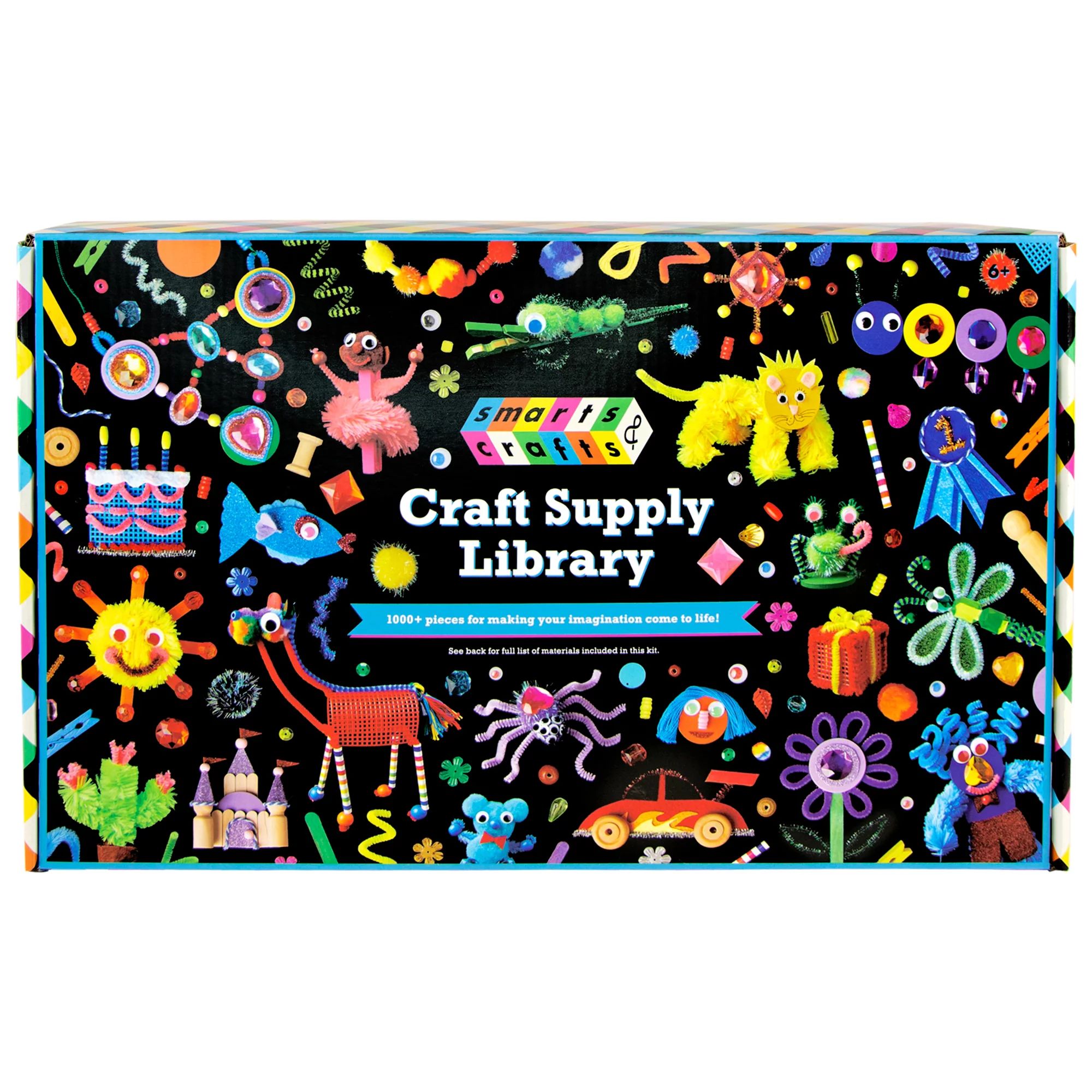 Smarts & Crafts Craft Supply Library Art & Craft Kit 1057 Pieces for Boys & Girls, Kids & Teens -... | Walmart (US)