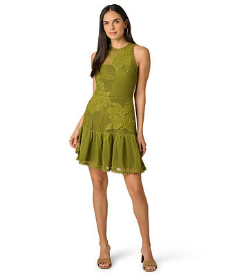 Adrianna Women's Sleeveless Halter Neck Cotton Mini Dress - Macy's | Macy's