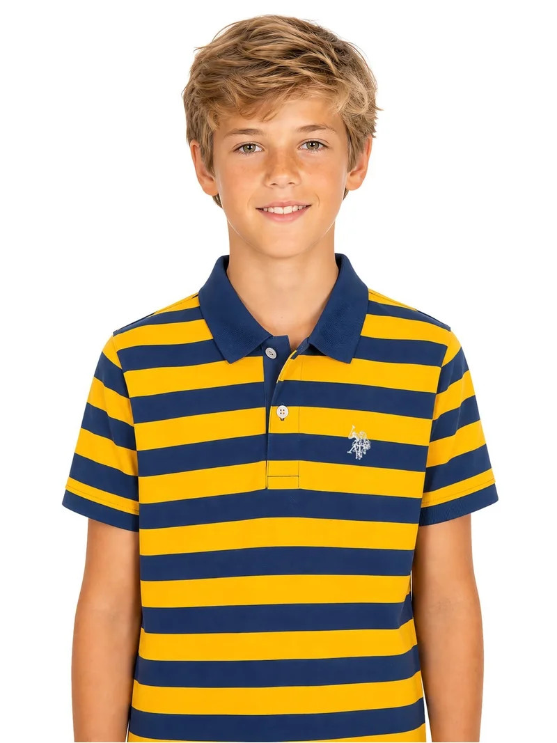 U.S. Polo Assn. Boys Striped Polo Shirt, Sizes 4-18 | Walmart (US)