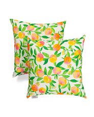 18x18 2pk Outdoor Life Is Peachy Pillow Set | Marshalls