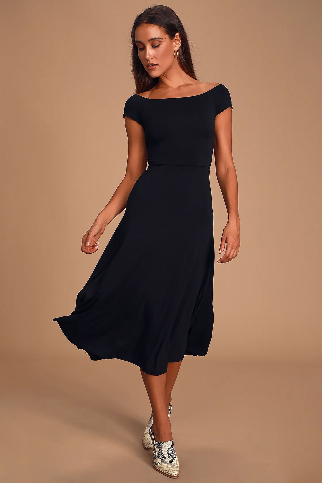 A La Mode Black Midi Dress | Lulus (US)