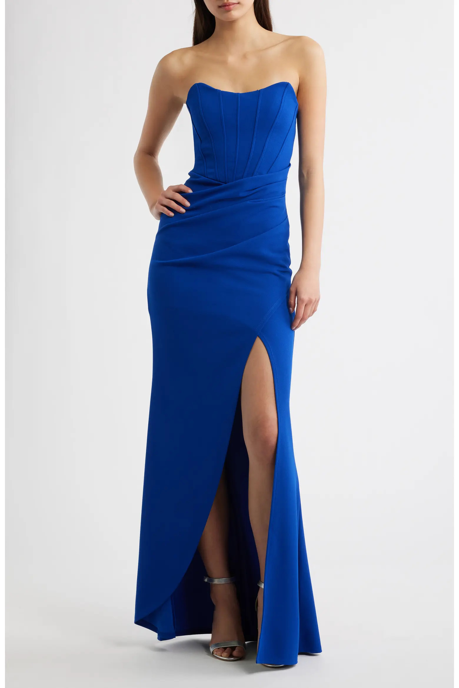 Strapless Cateye Corset Scuba Gown (Women) | Nordstrom | Nordstrom