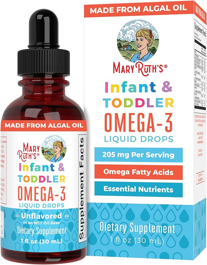 MaryRuth Organics Infant and Toddler Omega-3 Liquid Drops | 200mg DHA and 2mg EPA Per Serving | O... | Amazon (US)