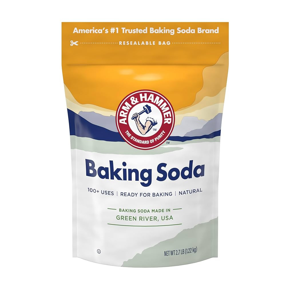 ARM & HAMMER Baking Soda Made in USA, Ideal for Baking, Pure & Natural, 2.7lb Bag | Amazon (US)