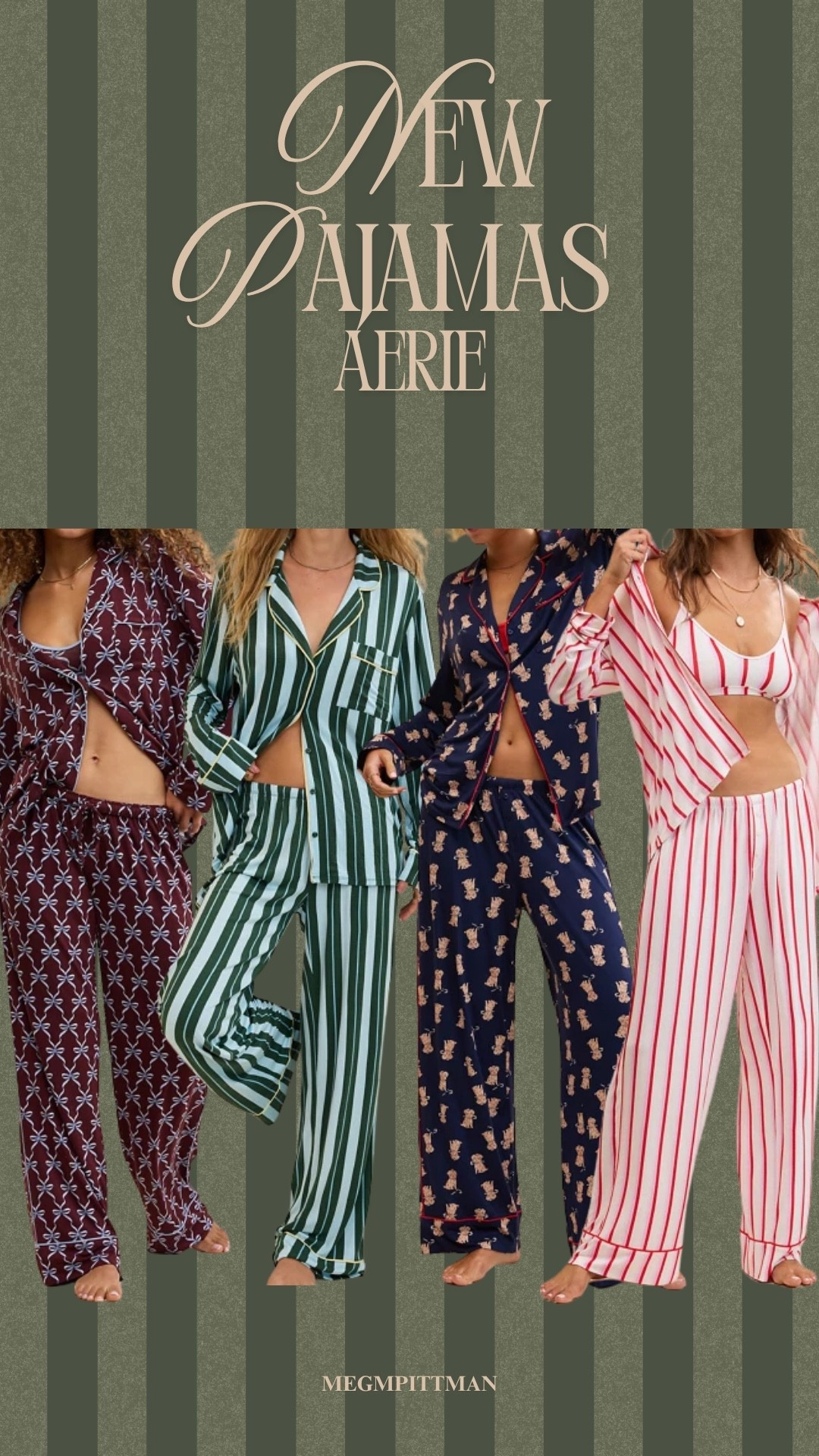 Christmas pajamas at aerie!