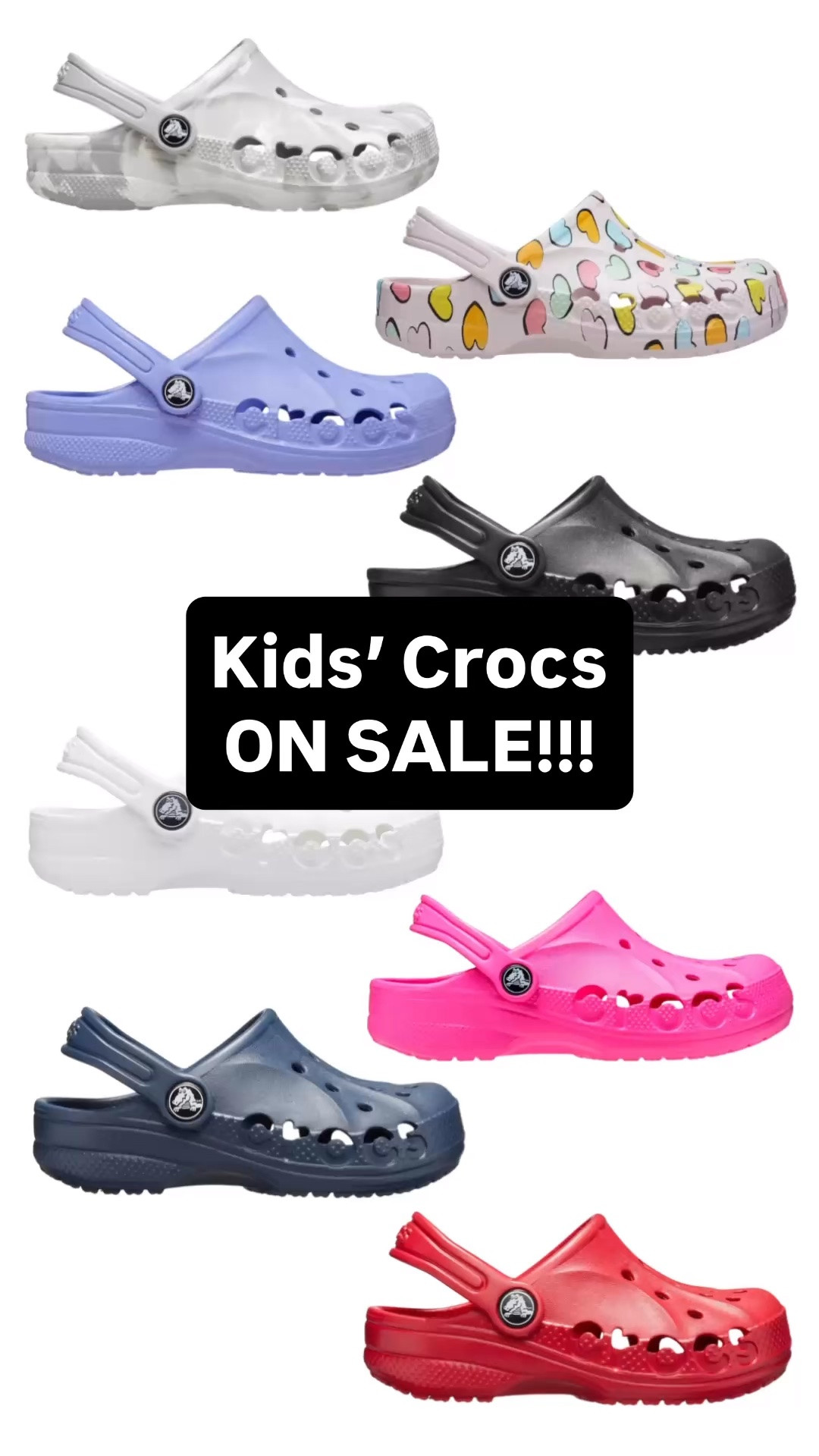 Kids’ Crocs on sale right now - including jibbitz