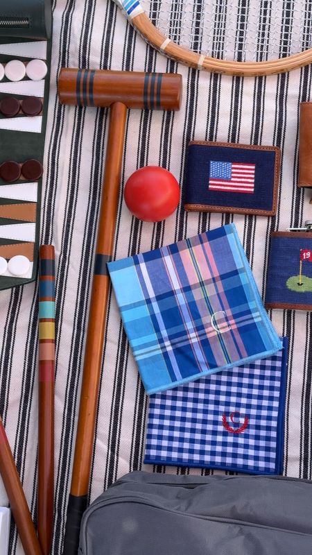 Fathers Day Gift Ideas : Father’s Day is June 12th and here are some gift ideas Dad’s of all ages will love: Smathers & Brandon needlepoint and leather flag wallet, golf flask, flag coasters, luggage tags, fishing koozie, plaid gingham and seersucker pocket squares and handkerchiefs, croquet set, travel backgammon, 

#LTKGiftGuide #LTKmens #LTKfamily
