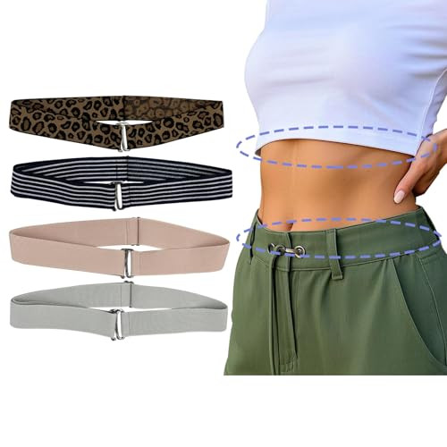 Crop Band for T-Shirts,Tuck Band, Sweater Tuck Band belts (Black+Khaki) | Amazon (US)