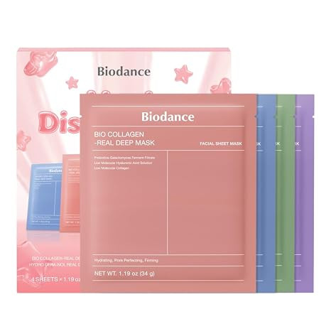 BIODANCE Mask Discovery Set, Hydrogel Masks Gift Set, 1.19 fl.oz * 4 Sheet | Amazon (US)