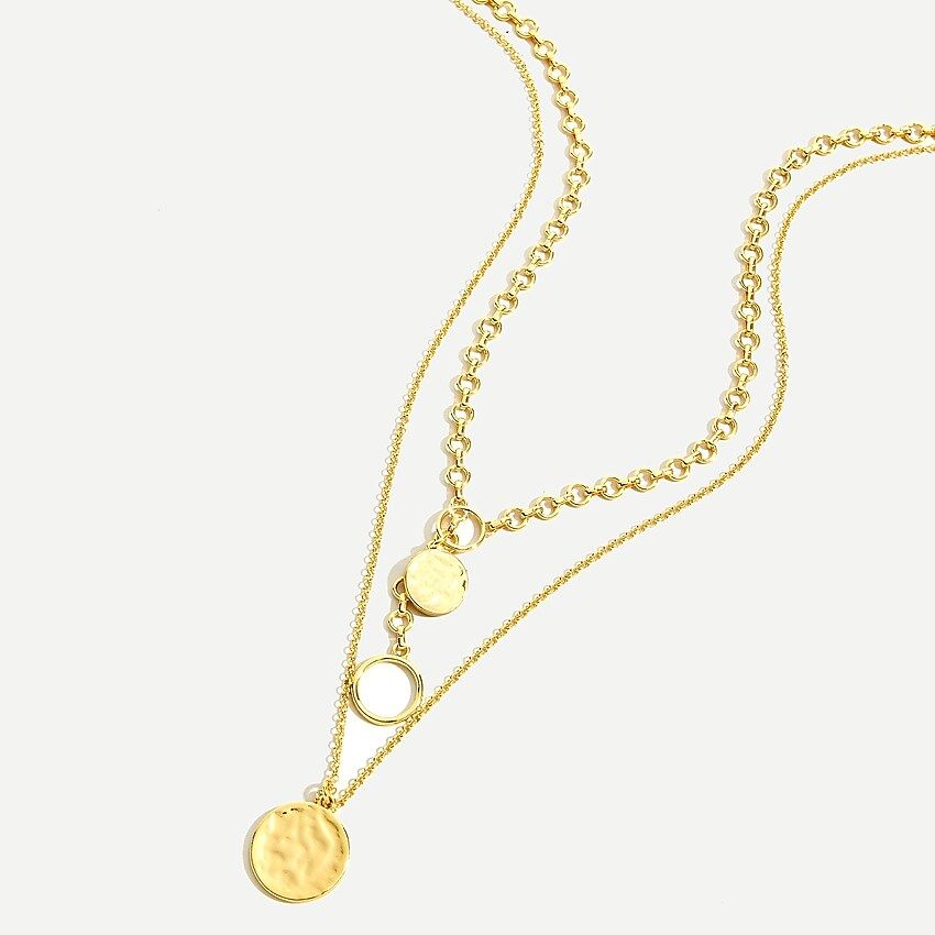 Layered gold coin necklace | J.Crew US