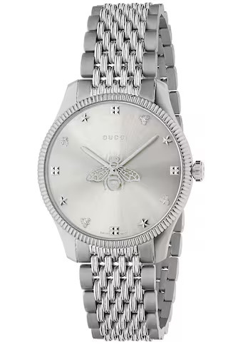 Gucci Bee Watch in Metallic Silver | FWRD 