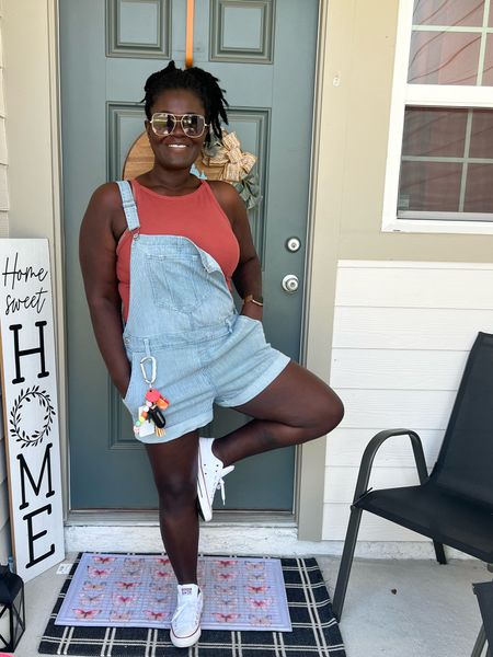 If you don’t own a pair of shortalls what are you doing? These are from #oldnavy 2 seasons ago but still a fav. Pair with a bodysuit and you’re set! 
Summer Looks
OOTD 
Shortalls 

#LTKFindsUnder100 #LTKSeasonal #LTKMidsize