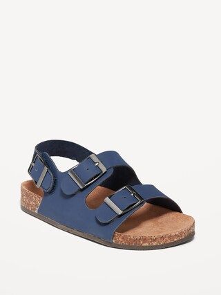 Unisex Faux-Leather Double-Buckle Sandals for Toddler | Old Navy (US)