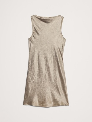 Crinkle-Satin Shift Dress | Banana Republic (US)