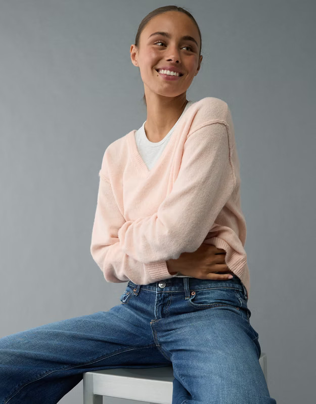 AE Whoa So Soft V-Neck Sweater | American Eagle Outfitters (US & CA)