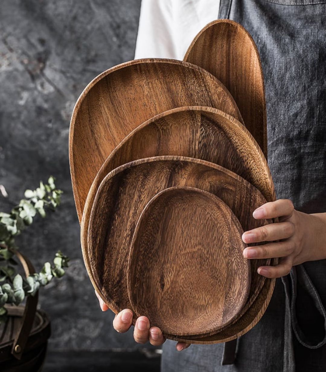 Handmade Solid Wood Oval Shape Plate | Dessert, Dinner, Breakfast Serving Plate | Thanksgiving Di... | Etsy (US)