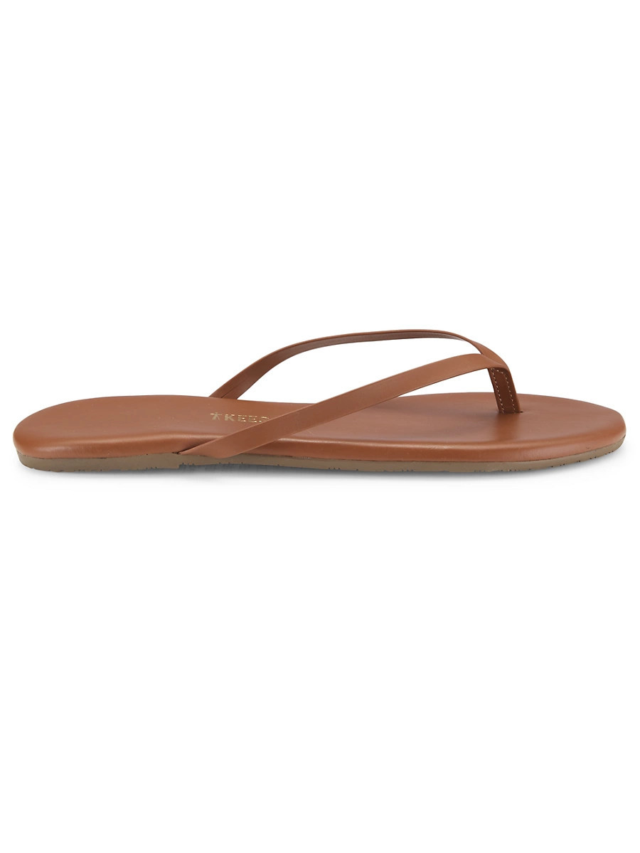 Women's Foundations Matte Leather Flip Flops - Heat Wave - Size 9 | Saks Fifth Avenue