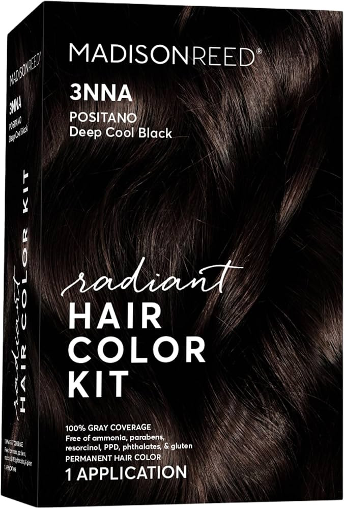 Madison Reed Radiant Hair Color Kit - 3NNA Cool Black-Brown with Ash Undertones (Positano Black),... | Amazon (US)