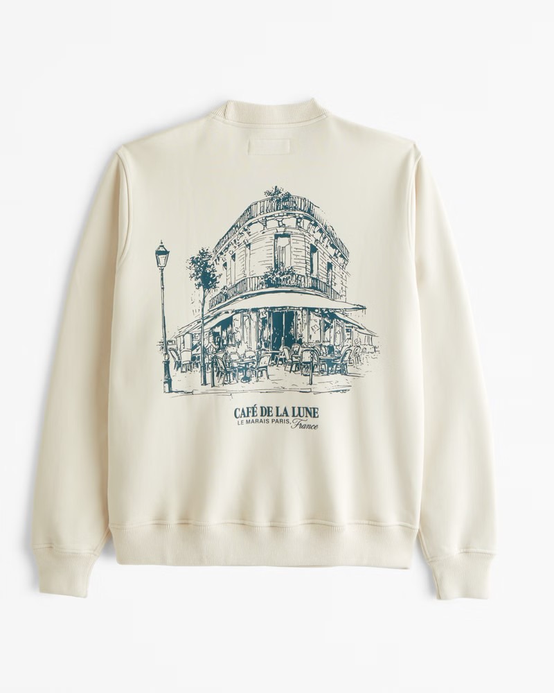 Men's Premium Heavyweight Graphic Crew Sweatshirt | Men's Tops | Abercrombie.com | Abercrombie & Fitch (US)