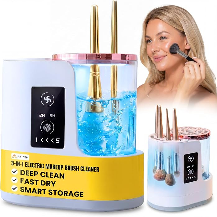 Electric Makeup Brush Cleaner & Dryer Machine \u2013 Automatic Deep Cleaning & Smart Drying, Port... | Amazon (US)
