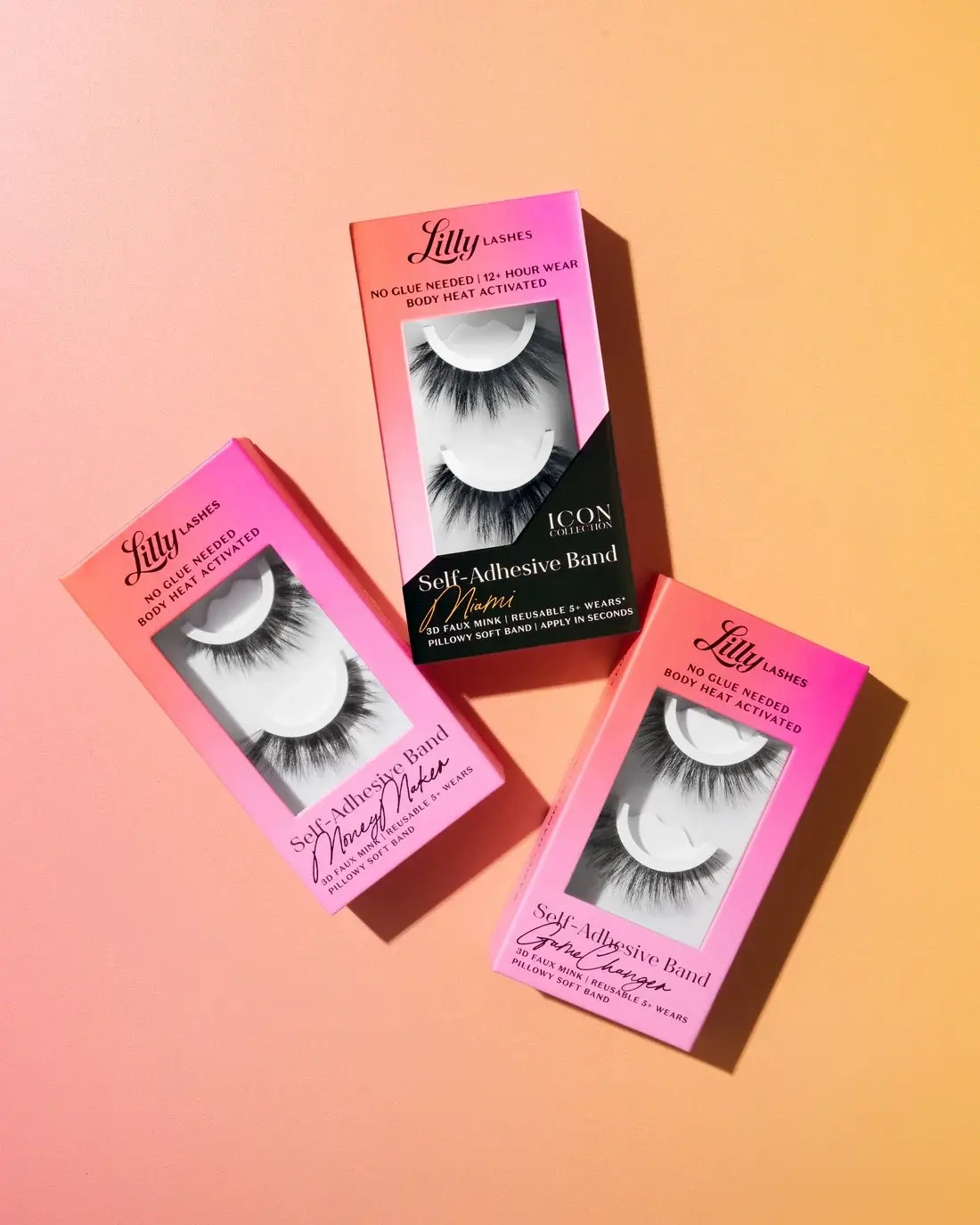 Self-Adhesive Trio | No Glue False Eyelashes | Lilly Lashes | Lilly Lashes