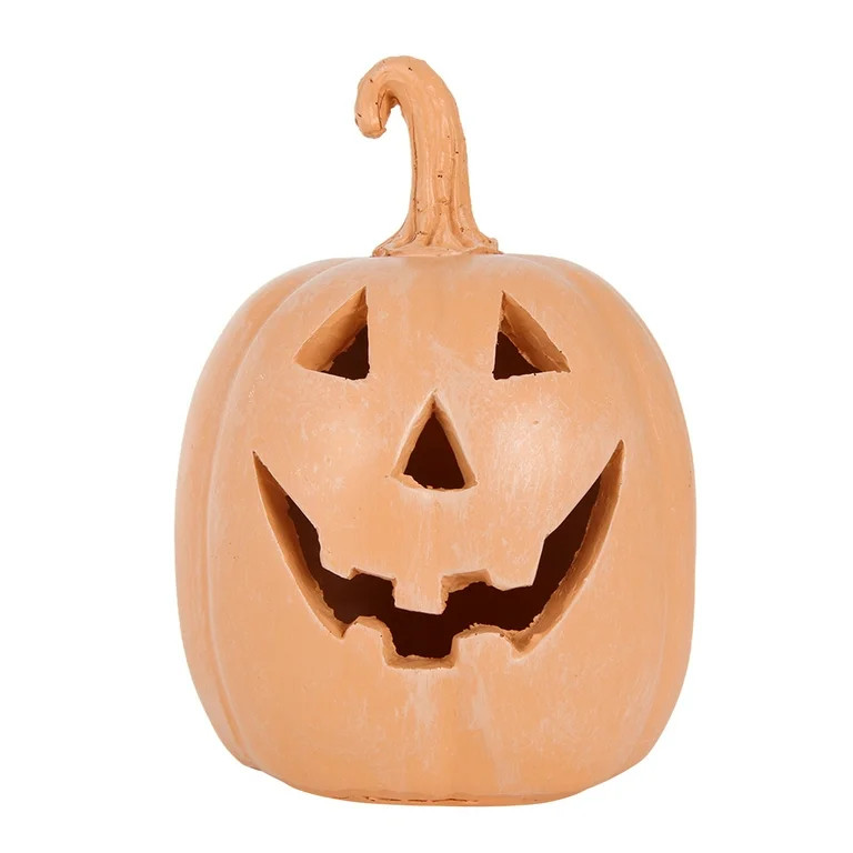Fall Decor Handmade Orange Terracotta Jack O’ Lantern MEDIUM Luminary Pumpkin | Walmart (US)