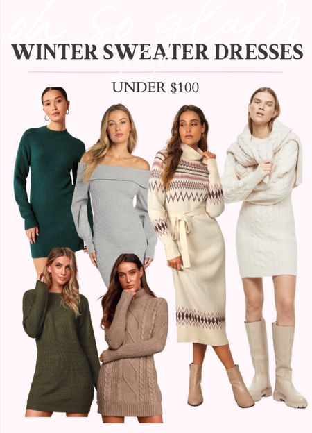 Winter sweater dresses under $100! 

#LTKSeasonal #LTKstyletip #LTKunder100