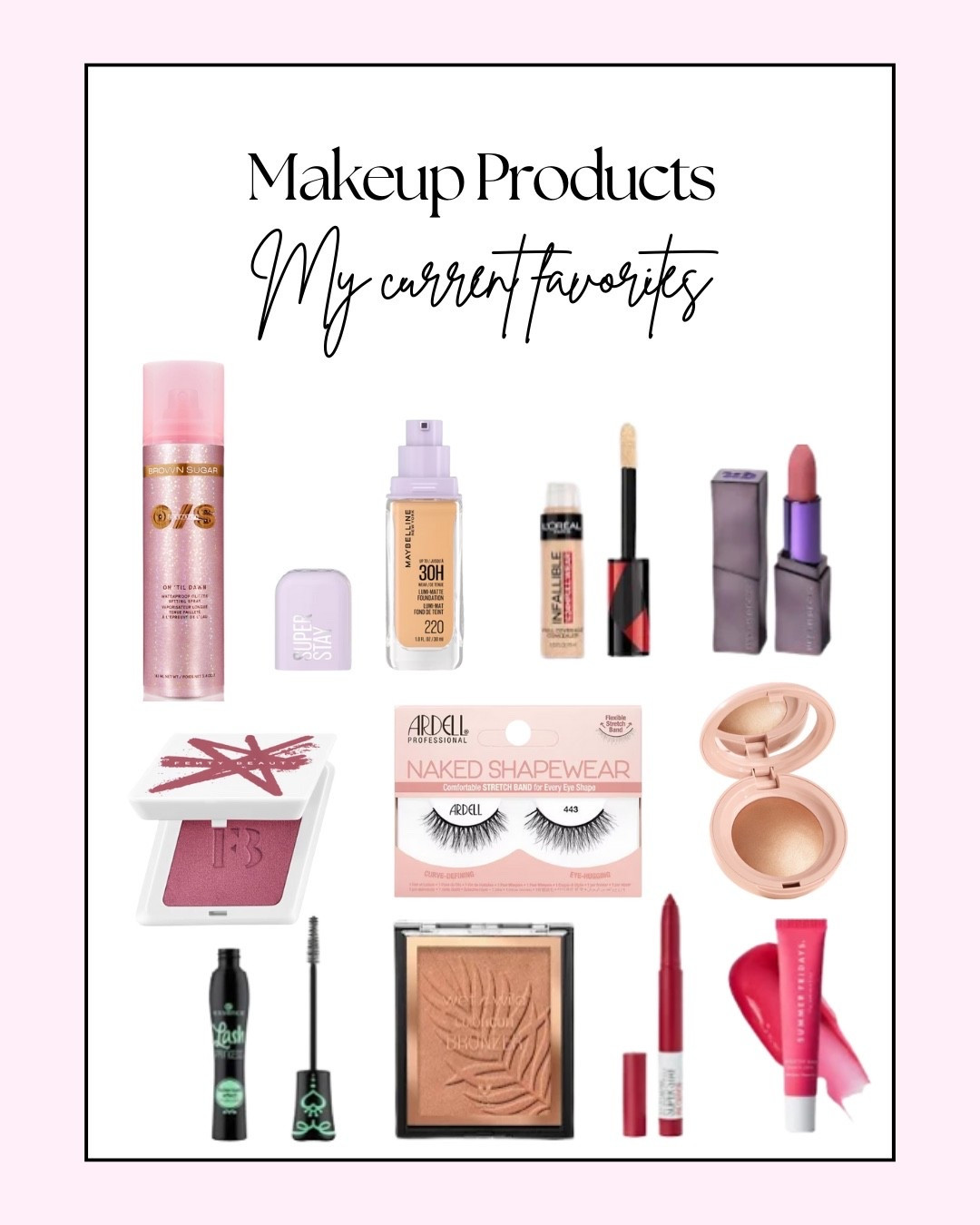My makeup routine products💄🧴💋