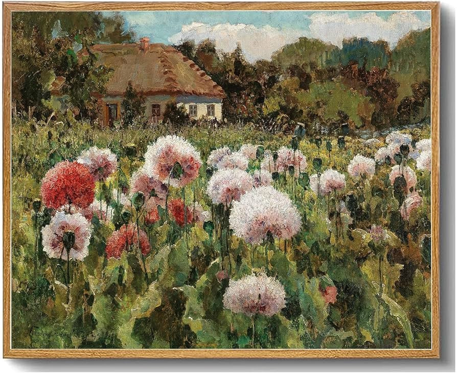 Lifeaider Framed Wall Art, Home Vintage Farmhouse Decor, Cottage Floral Canvas Art, Bedroom Bathr... | Amazon (US)