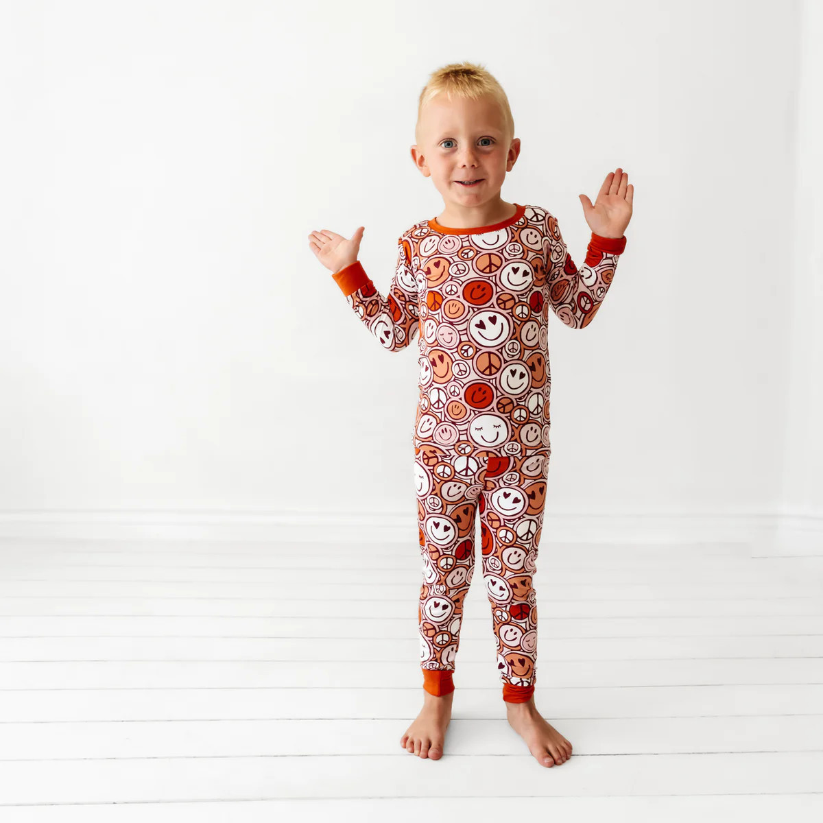 Groovy Baby Two-Piece Bamboo Viscose Pajama Set | Little Sleepies