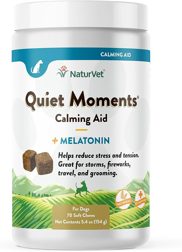 NaturVet Quiet Moments Calming Aid Dog Supplement – Helps Promote Relaxation, Reduce Stress, St... | Amazon (US)