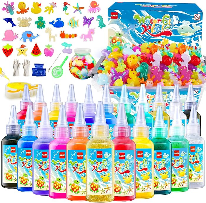 Magic Water Elf Toy Kit for Kids with 20 Gels and 24 Molds, Aqua Fairy,Fun DIY Craft Kit, Squishy... | Amazon (US)