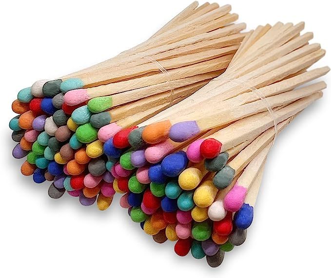 4" Rainbow Matches (100 Count, with Striking Stickers Included) | Decorative Unique & Fun for You... | Amazon (US)