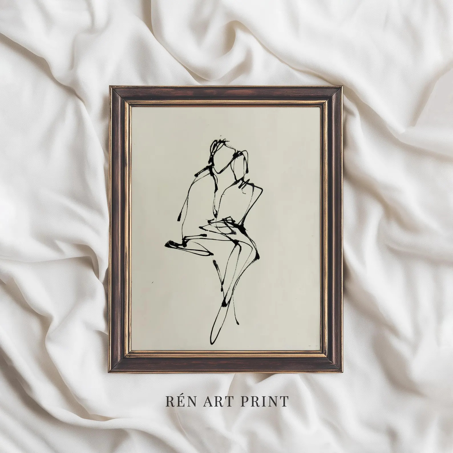 Minimal Romantic Wall Art | Neutral Valentine Print | Abstract Love Sketch Art | Modern Valentine... | Etsy (Global)