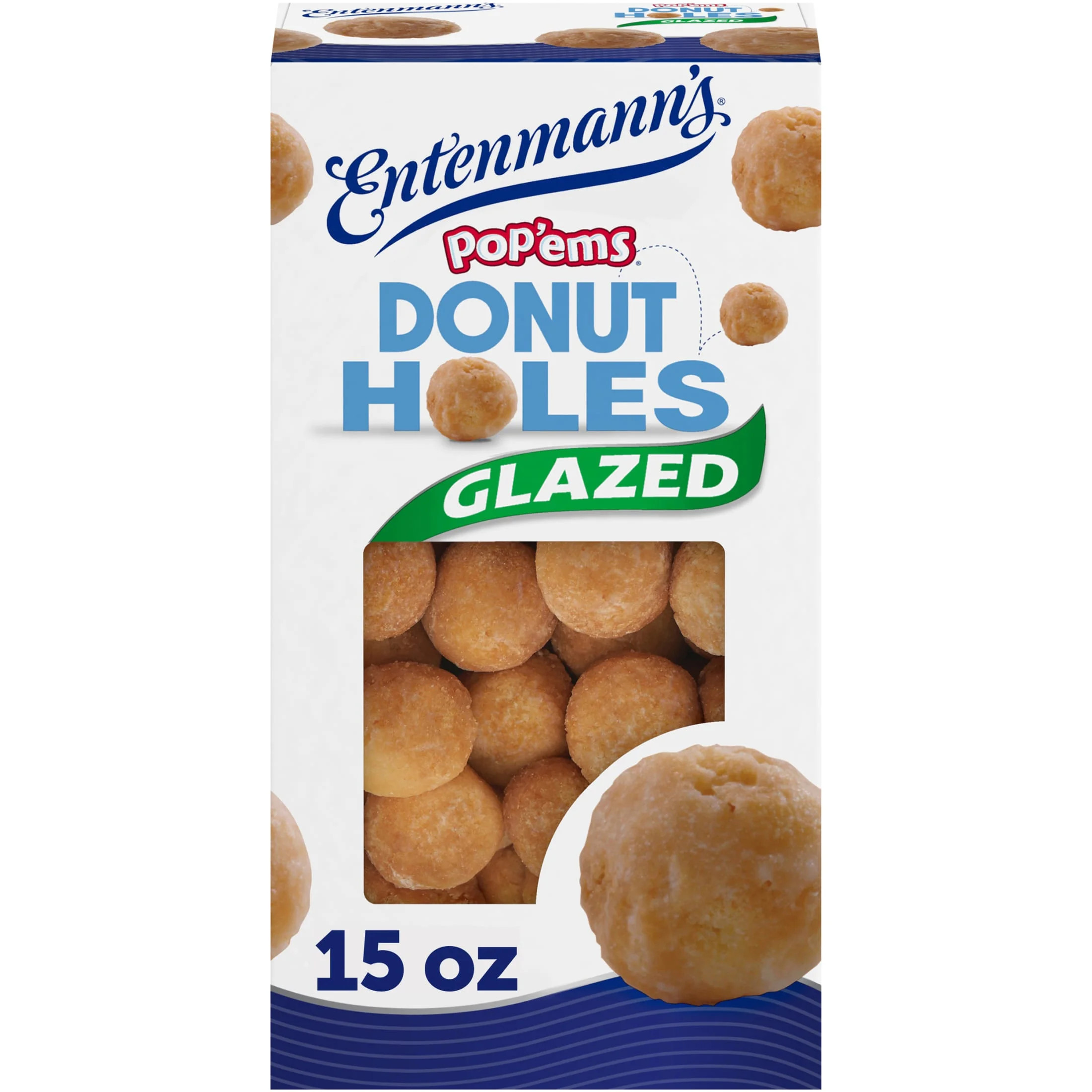 Entenmann's Pop'ems Glazed Donut Holes, 15 oz, Donuts, Box | Walmart (US)