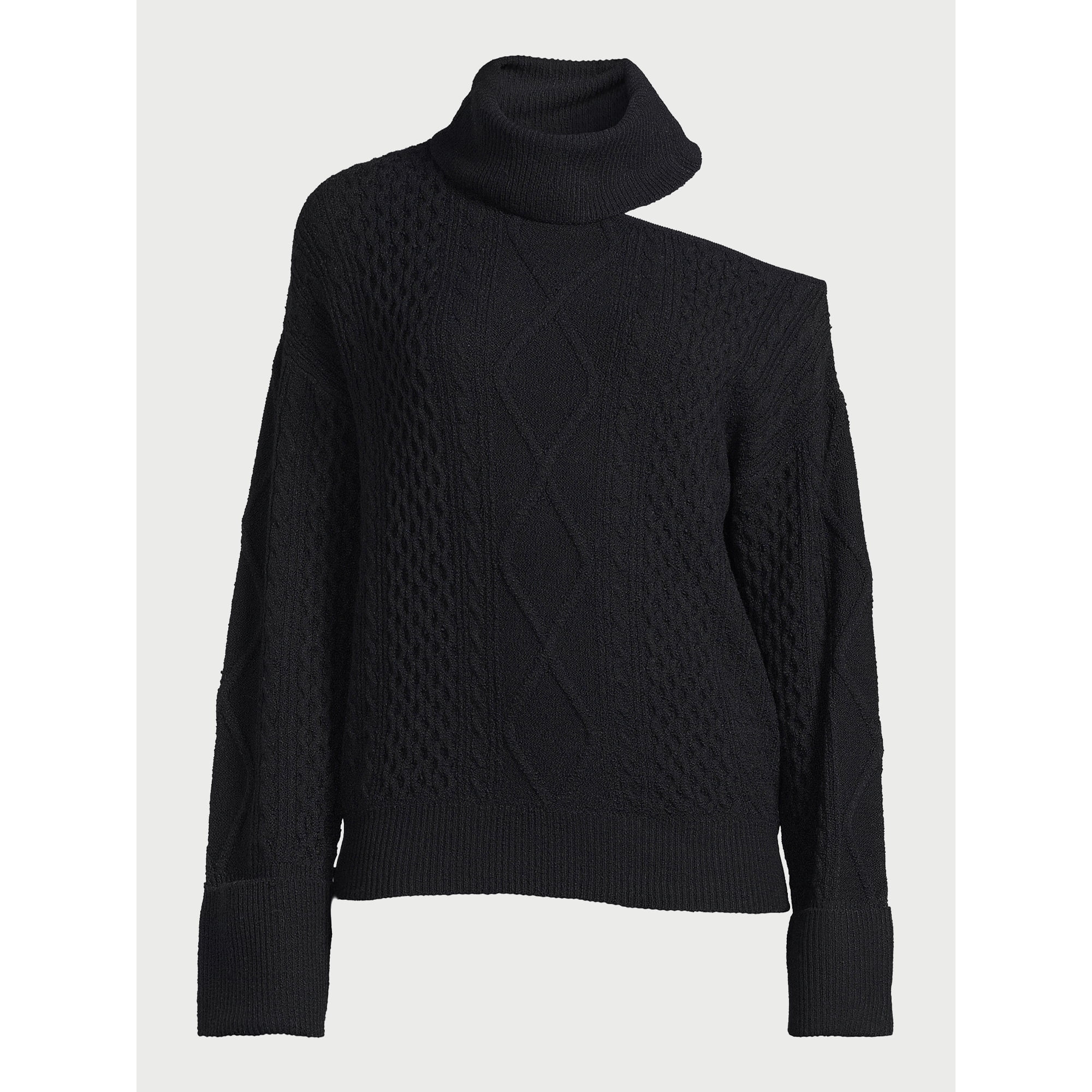 Sofia Jeans Women's Cutout Turtleneck Sweater with Long Sleeves, Sizes XS-3XL | Walmart (US)