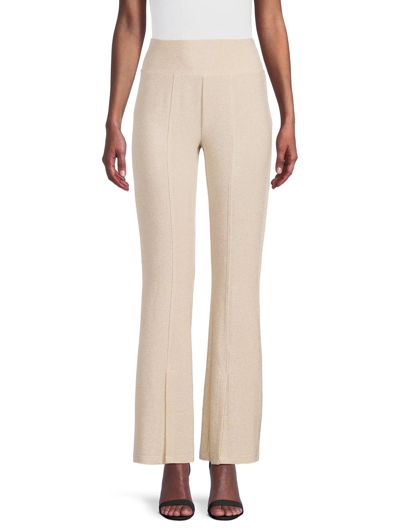 Madden NYC Women's Metallic Pants, 31” Inseam, Sizes XS-XXXL | Walmart (US)