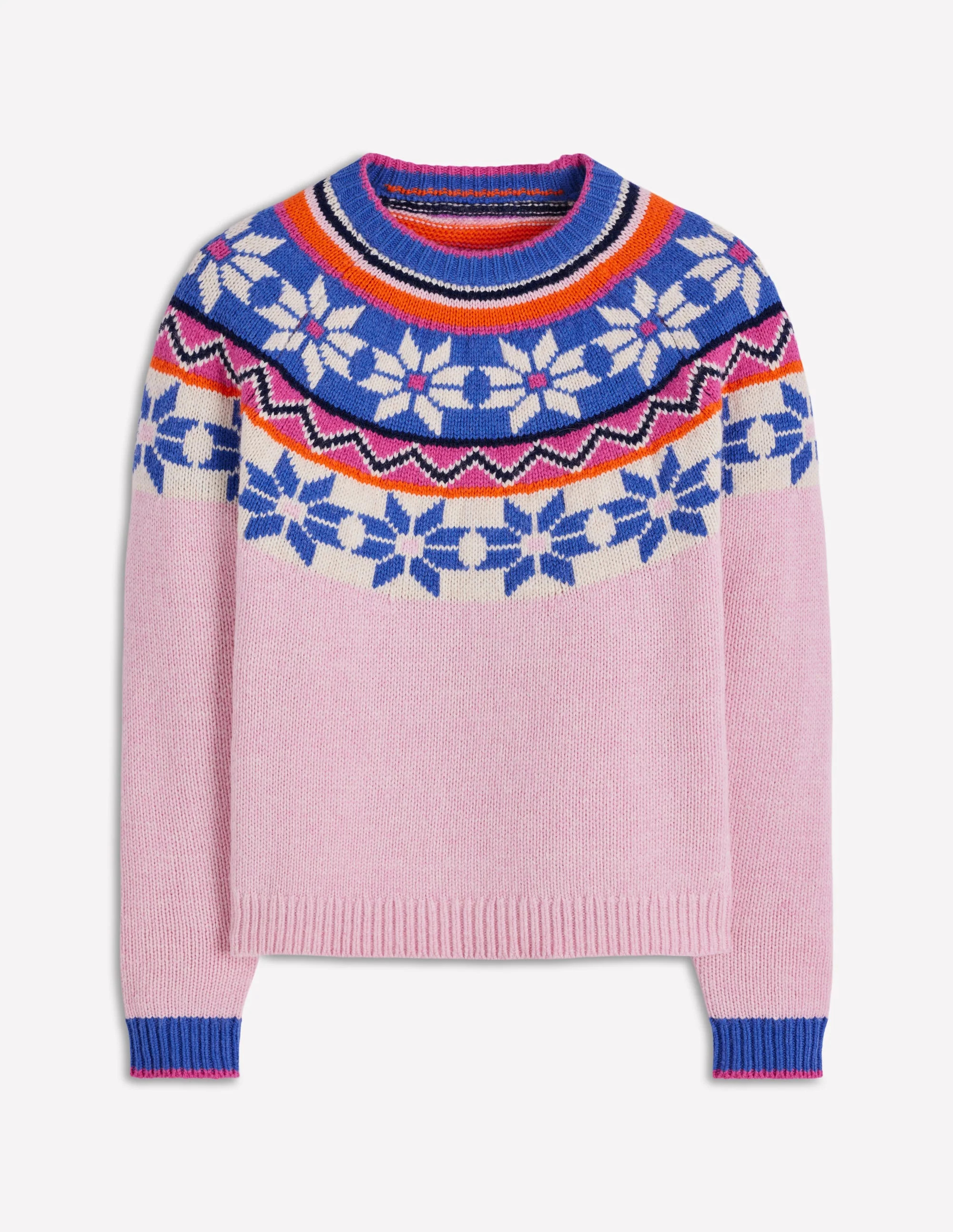 Eleanor Fair Isle Sweater-Meadowsweet Pink | Boden (US)