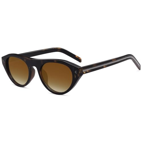 VANLINKER Retro Small Oval Sunglasses for Women Men Trendy Narrow Round Cateye Shades VL9915, C3-... | Amazon (CA)